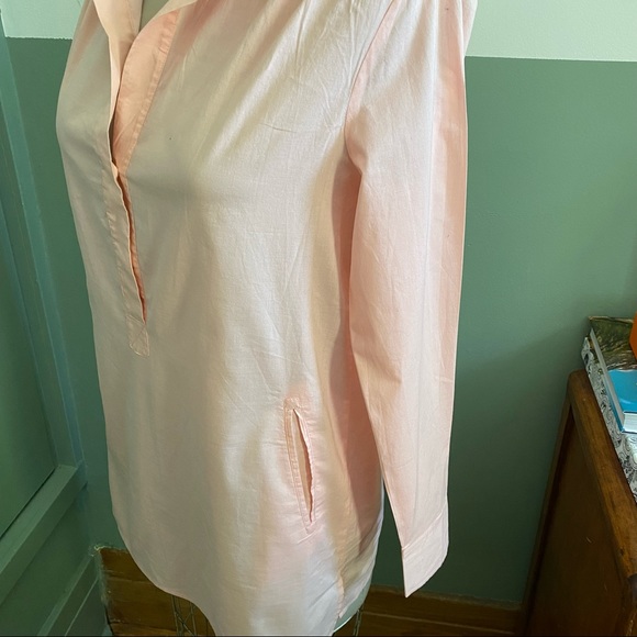 J Crew - pink tunic Toluca popover button down shirt NWT - Picture 13 of 16